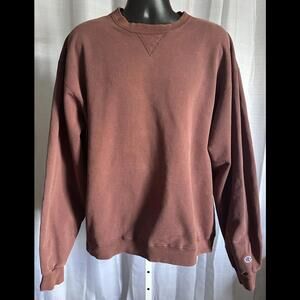 Vintage Y2K Champion Authentic Crew Neck Sweatshirt XXL Burgundy Red Blank